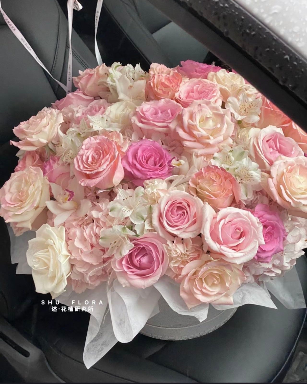 Pinkish Mixed Flower Hug Flower Box