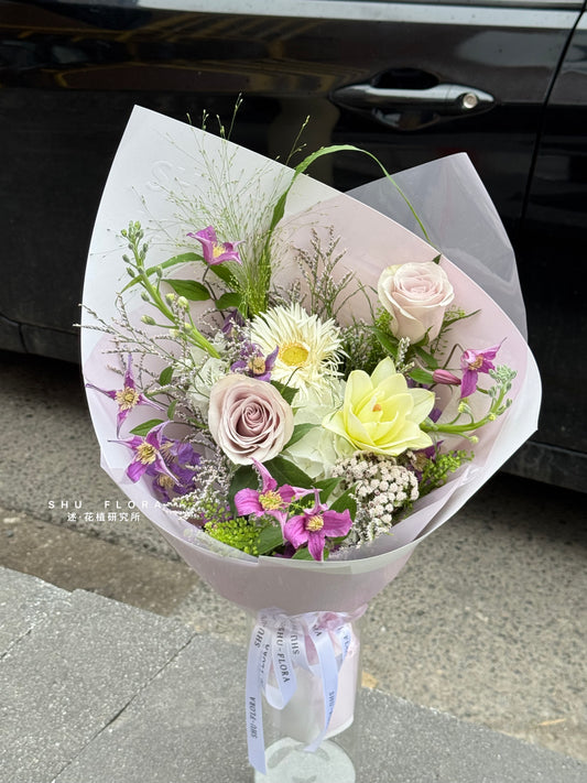 Purple Elegant Mother's Day Mixed Bouquet