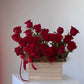 Red Roses in Wood Box