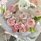Blush & Bow Mixed flower Bouquet