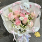 Blush & Bow Mixed flower Bouquet