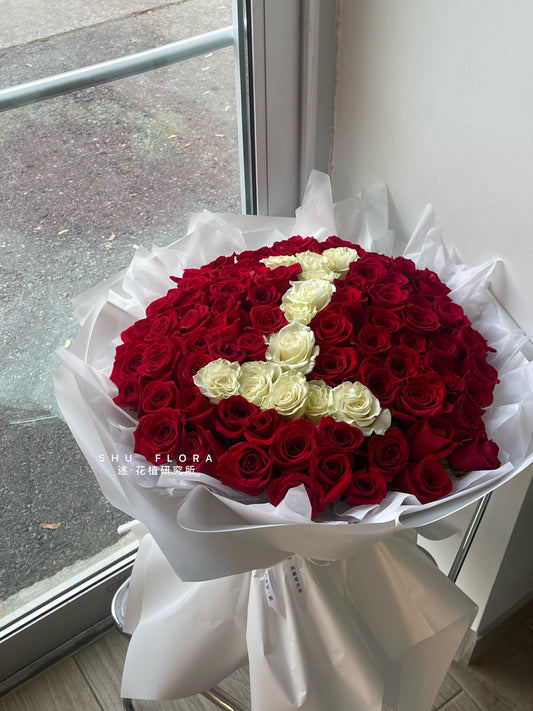 Rose Hug With Number