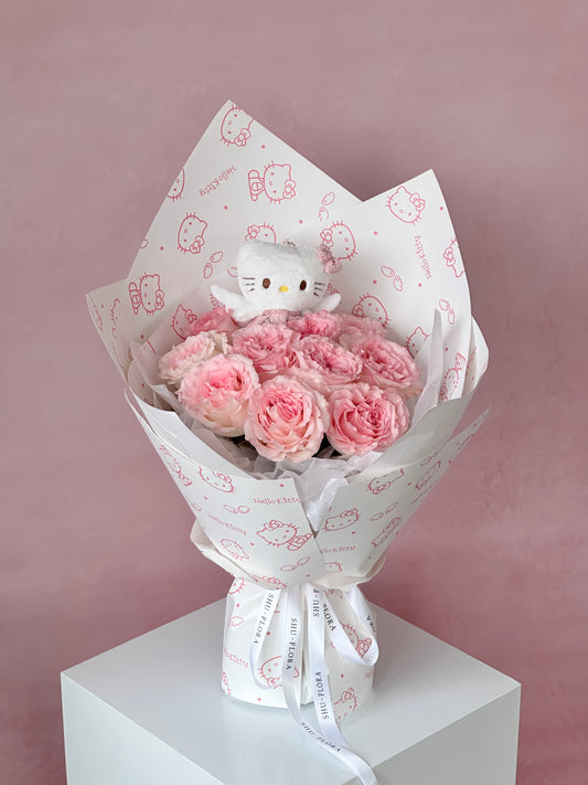 Pink Roses with Kitty