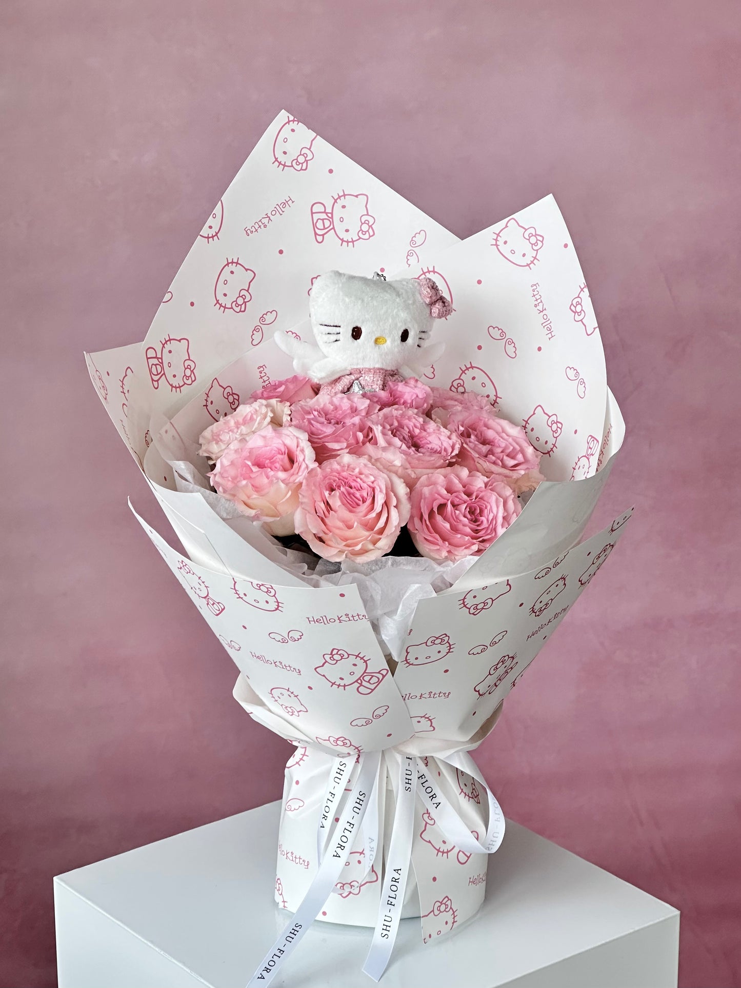 Pink Roses with Kitty