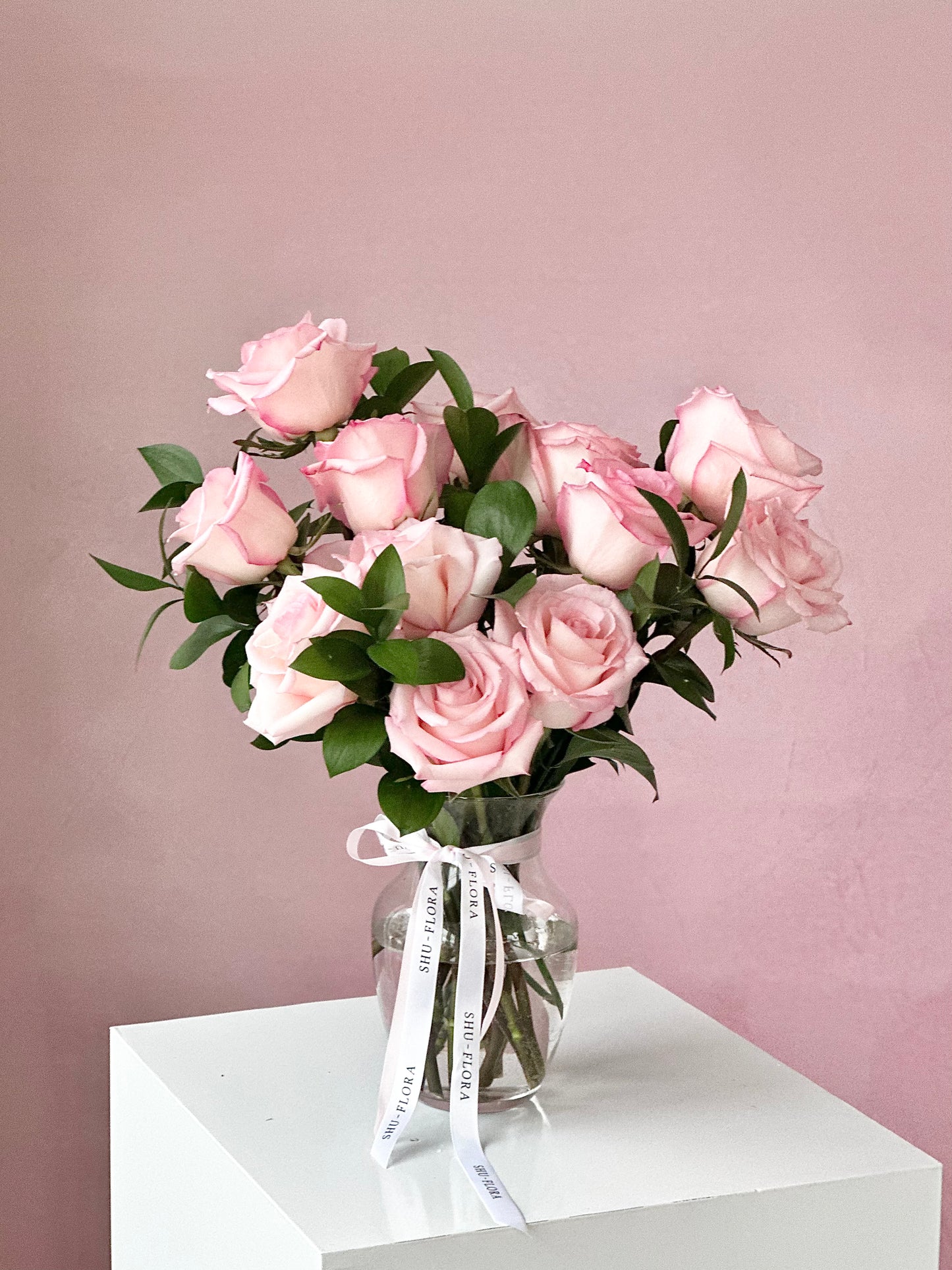 Pink Roses in Vase