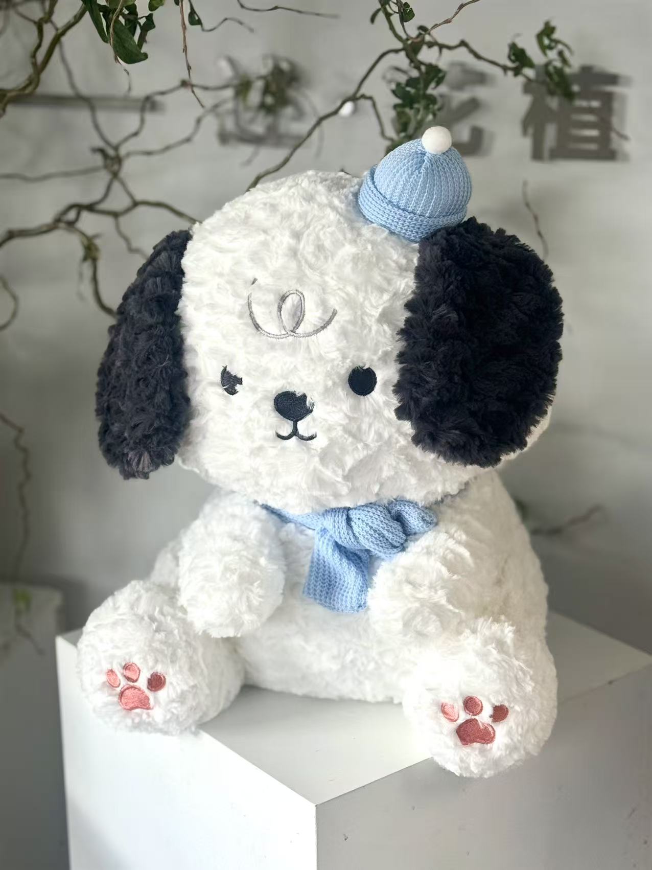 SHU Plush – Blue Hat Puppy